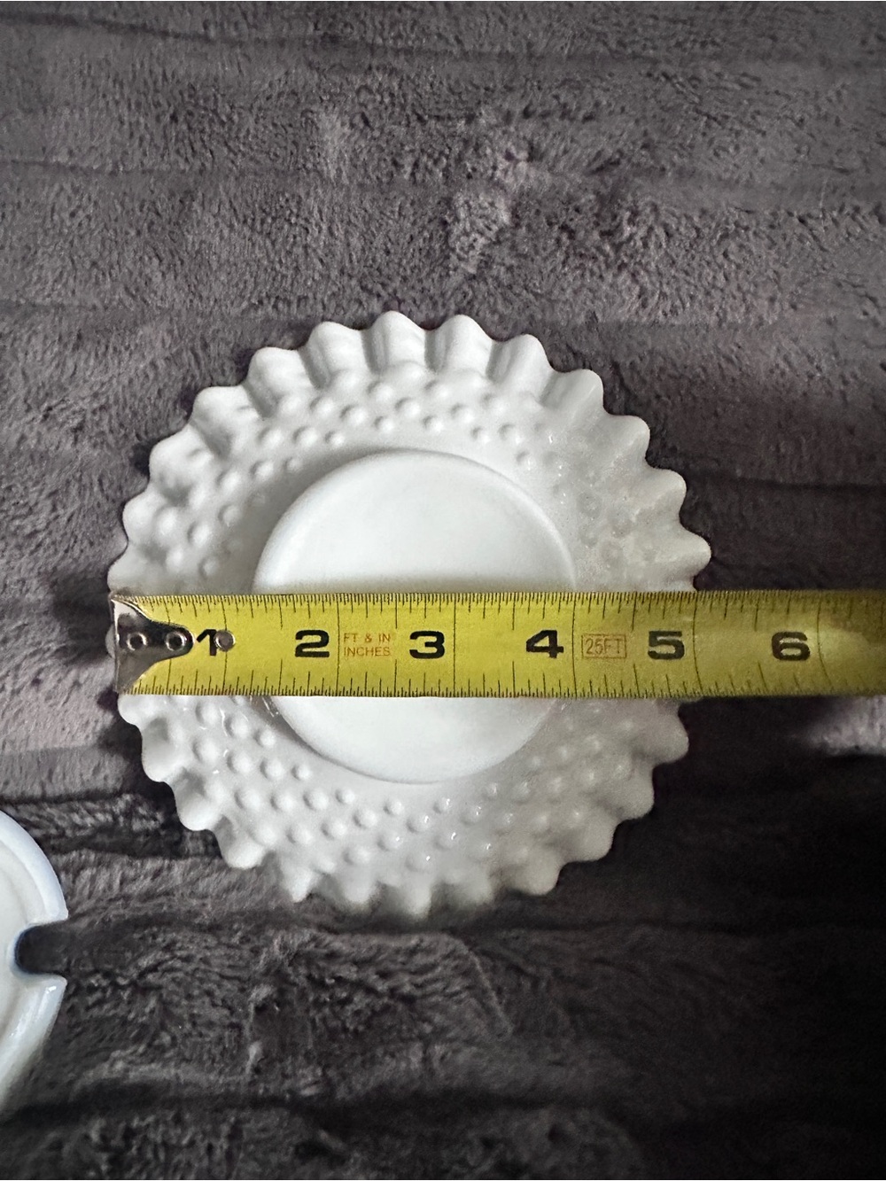 Fenton White Hobnail Milk Glass Sugar Bowl with Lid and Spoon - Picture 7 of 8
